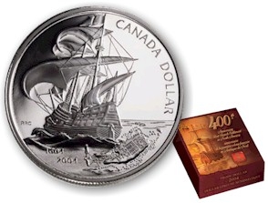 2004 $1 Silver Proof - 400th Anniversary First French Settlement